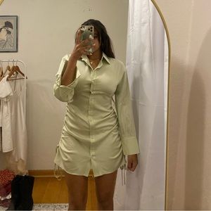 2/$15 bundle Green adjustable long sleeve mini dress